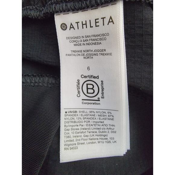Athleta Pants Womens 6 Trekkie North Jogger Drawstring Athleisure Black - Picture 6 of 10